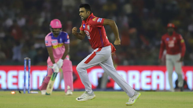 ashwin is jubilant after getting samson bowled