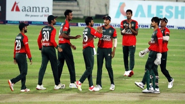 bangladesh celebrating series win over australia