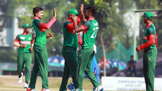bangladesh emerg won by 7 wickets