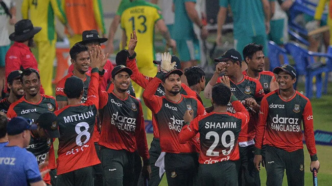 bangladesh players celebrate their series win bangladesh vs australia 5th t20i
