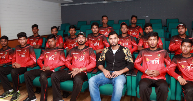 bangladesh u 19 team listing to mashrafe before going to world cup