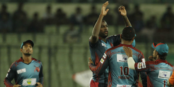 barishal won their first match against rangpur riders