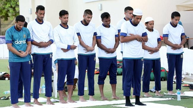 bd cricketers prayers practice field inner