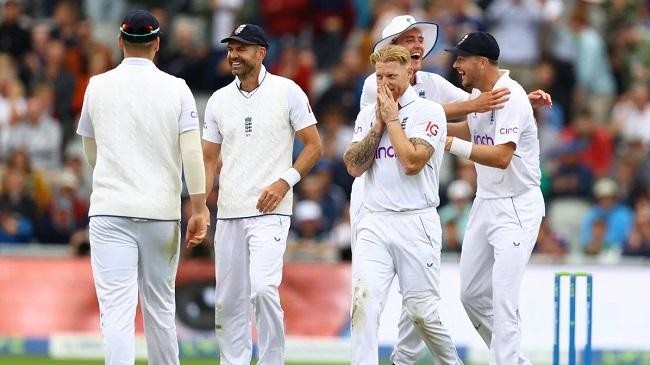 ben stokes celebrates in disbelief after having aiden markram top edge a pull