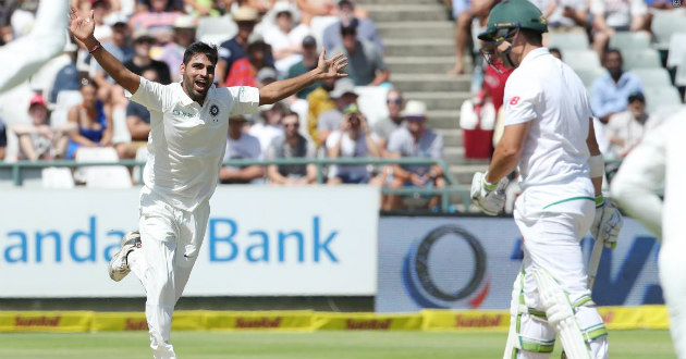 bhuvneshwar kumar celebrates vs south africa