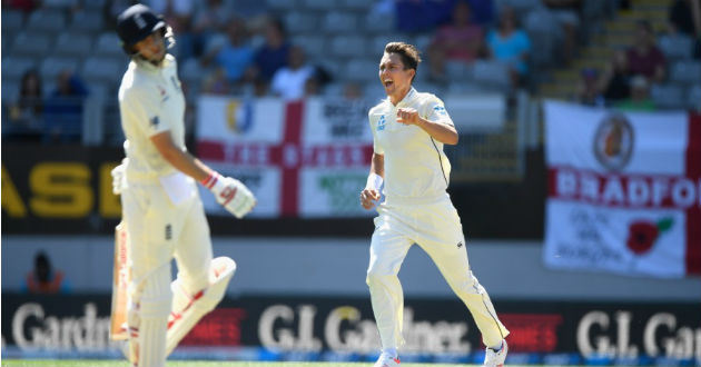 bolt celebrates after taking wicket