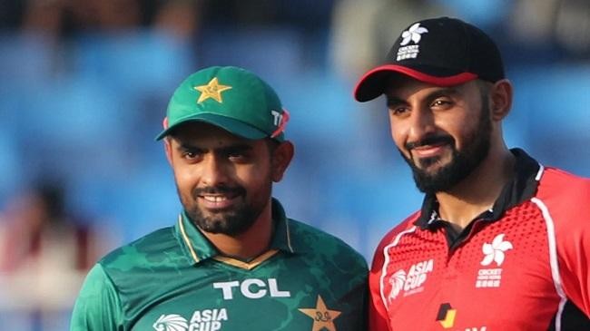 captains babar azam and nizakat khan at the toss