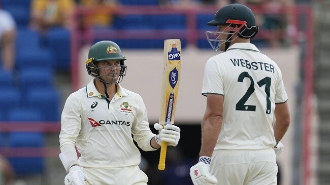 carey celebrates his 11th test fifty