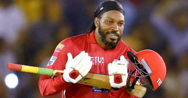 chris gayle celebrates his century