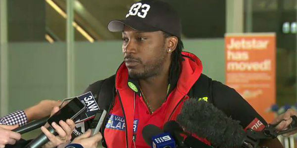 chris gayle fined 10k australian dollars