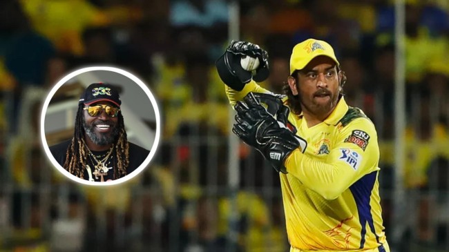 chris gayle and dhoni