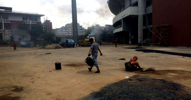 construction at mirpur stadium