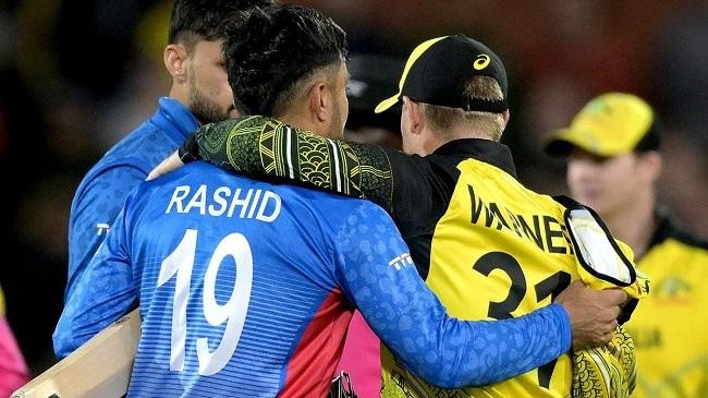 david warner consoles rashid khan