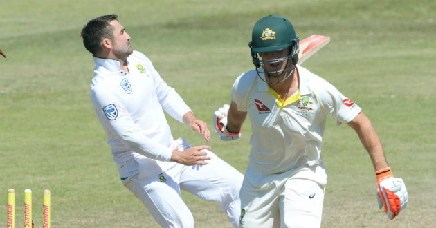 dean elger celebrating a wicket in durban test against australia