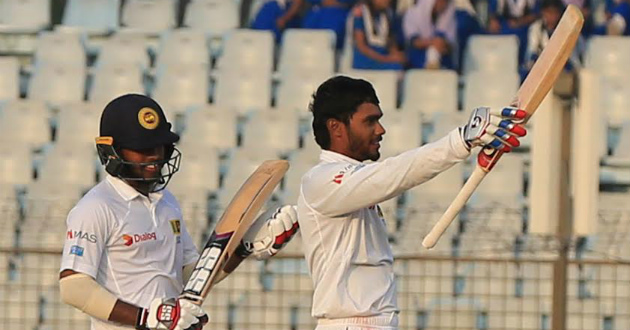 dhananjaya hits a hundred against bangladesh at chittagong