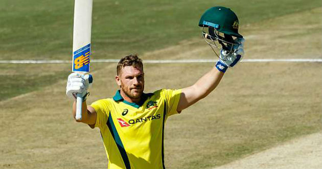 finch celebrates his record ton in t twenty cricket