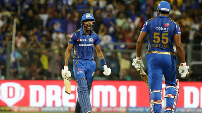 hardik pandya kieron pollard mumbai