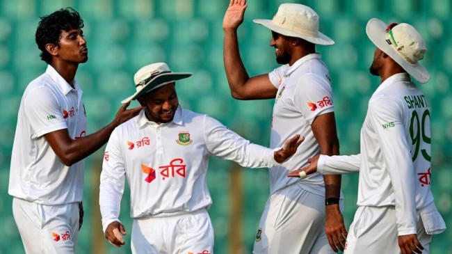 hasan mahmud claims four wickets in debut test
