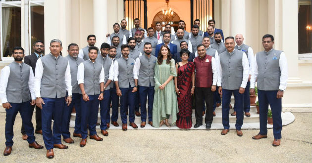 india cricket team at the high commission of india in london