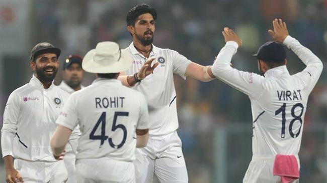 ishant sharma celebrates a wicket