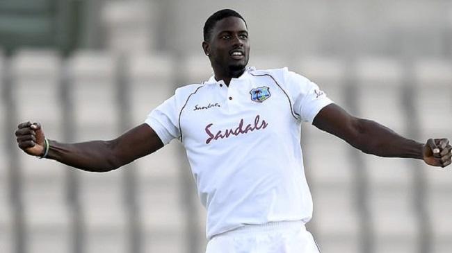 jason holder celebrates a wicket