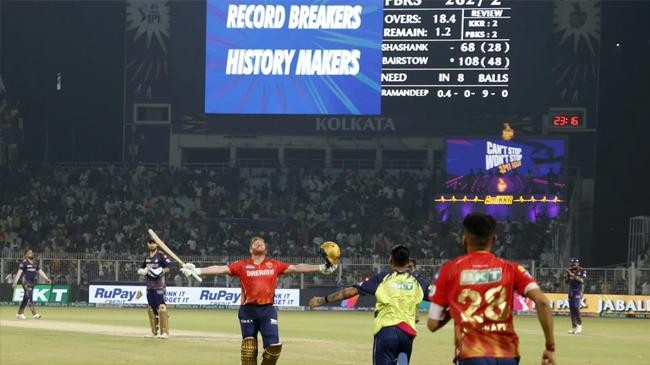 jonny bairstow savours a record breaking victory kolkata knight riders vs punjab kings ipl 2024