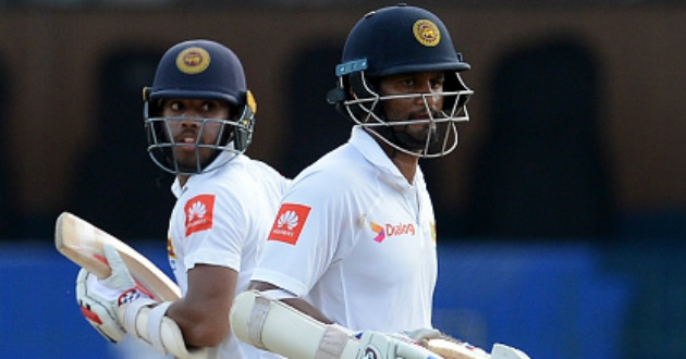 karunaratne and kusal while hitting ton at colombo against india