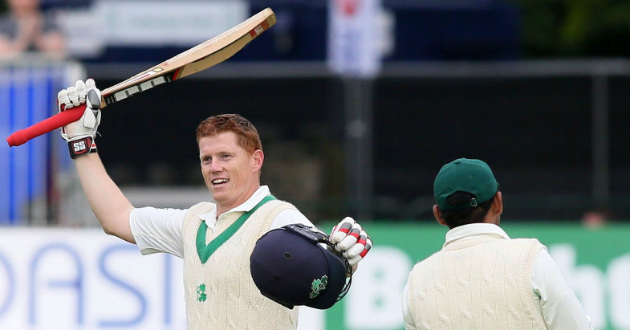 kevin obrien hits first test ton for ireland