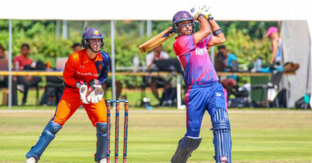 khadka drives seelaar over long on