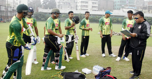 khaled mahmud sujan at practice of national team