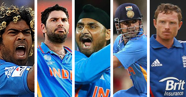 malinga yuvraj harbhajan gambhir ian bell