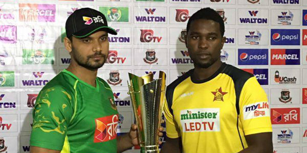 mashrafe and chigumbura before the series begins