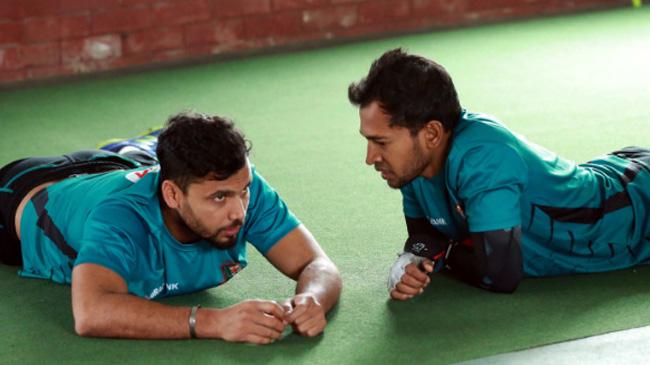 mashrafe and mushfiq while getting prepared for australia sereis