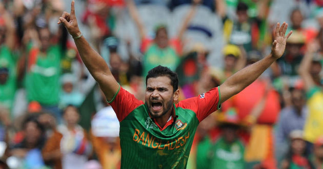 mashrafe appeals for a wicket