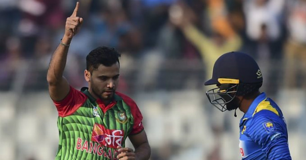 mashrafe celebrating a wicket against sri lanka