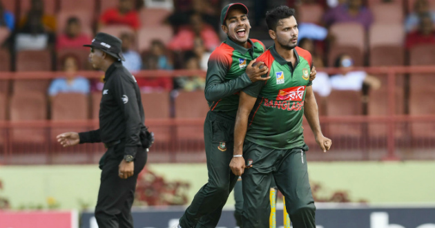 mashrafe mortaza celebrates the wicket