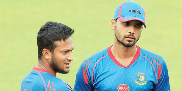 mashrafe shakib face to face in a practice match