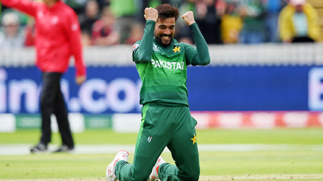 mohammad amir celebrates world cup 2019