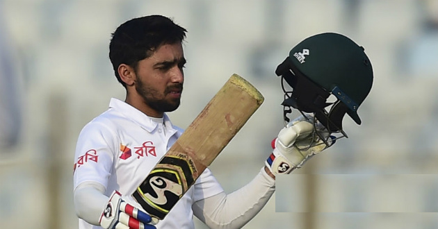 mominul haque recoreded two tons in a test game