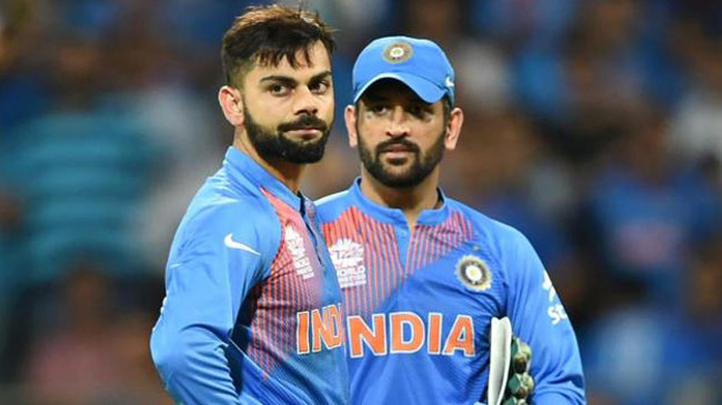 ms dhoni virat kohli circket india