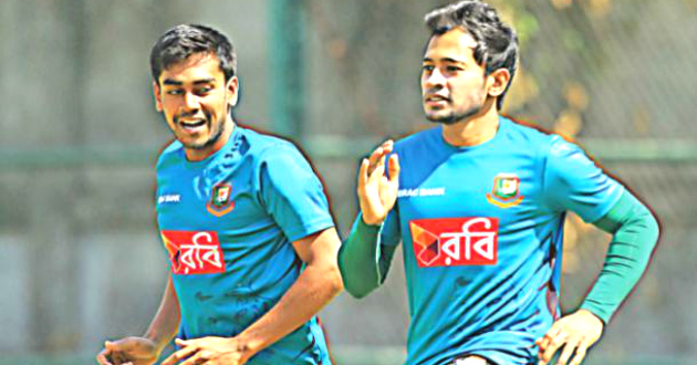 mushfiq and miraz in practice before srilanka tour