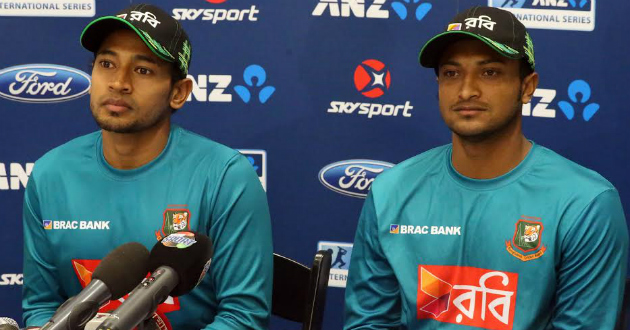 mushfiq and shakib at press conference after a record partnership