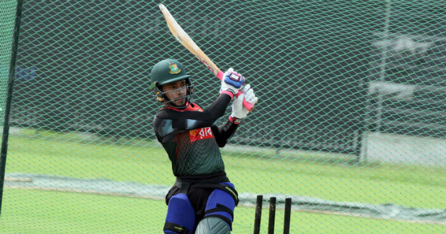 mushfiq smashed a six in practice