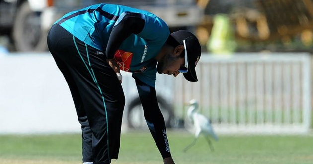 mushfiq watching wicket at p sara