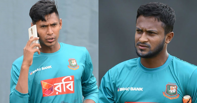 mustafiz and shakib al hasan in practice kit