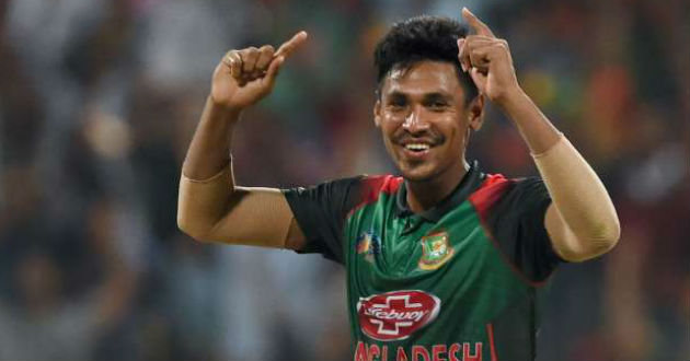 mustafiz celebrates a wicket for bangladesh