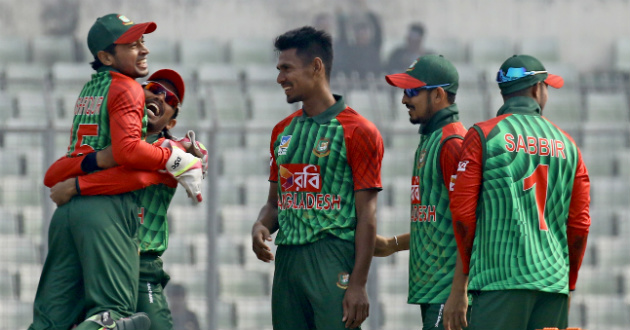 mustafiz takes two wickets against zimbabwe in tri nation