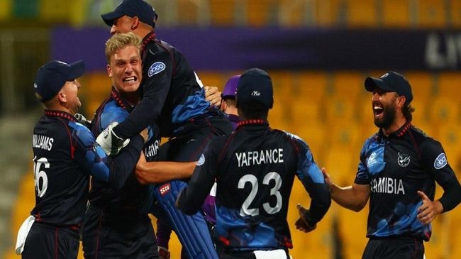 namibian celebrated after beat scotland