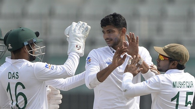 nayeem hasan celebrates a wicket