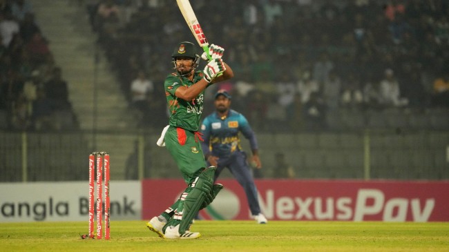 nazmul hossaon shanto hits fifty againtst sri lanaka